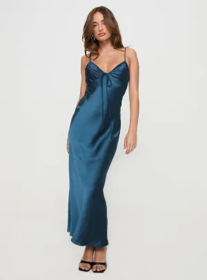 Maguire Maxi Dress Navy Palm Shade This maxi dress offers a comfortable and flattering fit for any occasion