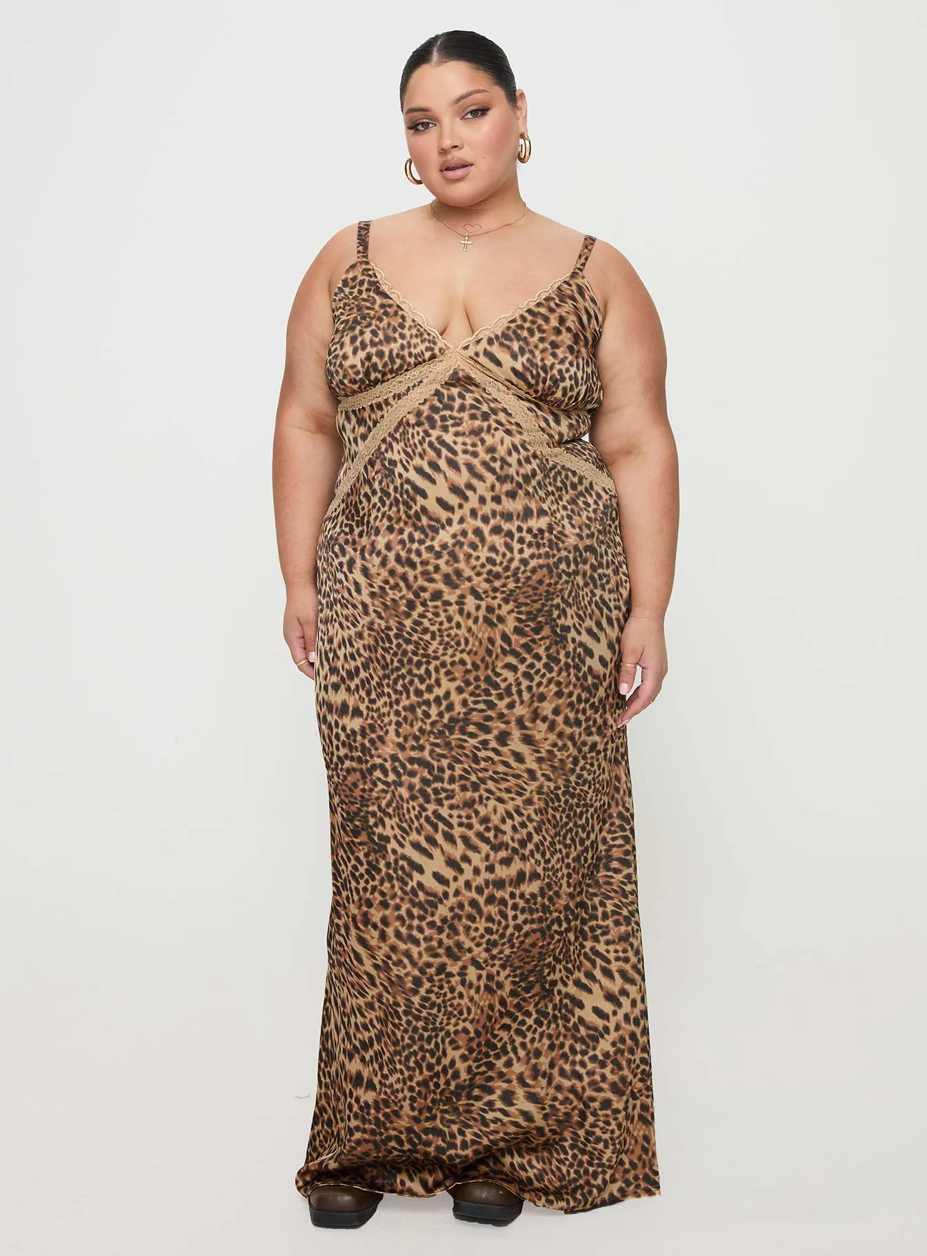 Emerald Pop Orchard Walk Sanctuary Maxi Dress Leopard Curve