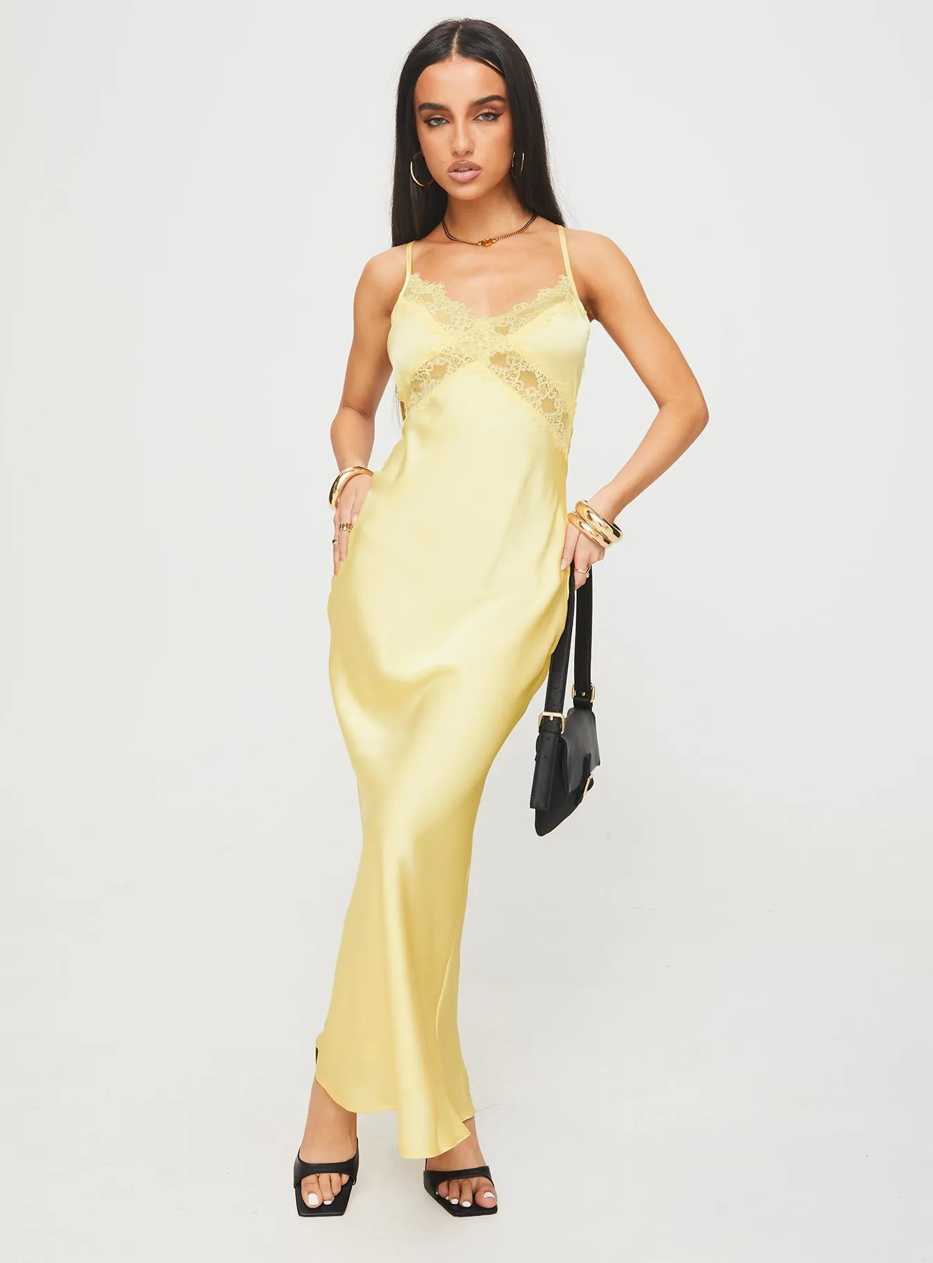 Treasure Bias Cut Maxi Dress Lemon Wind Proof Stone Glow