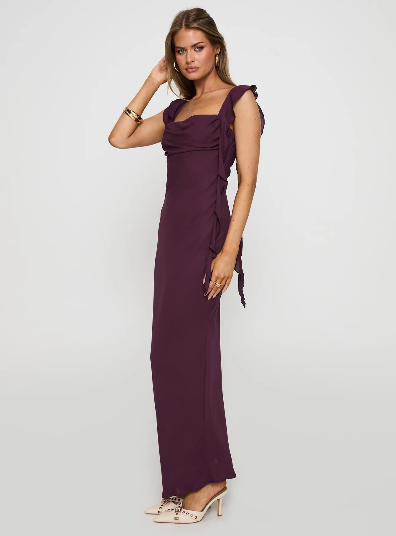 Lanai Maxi Dress Plum Milky Glow