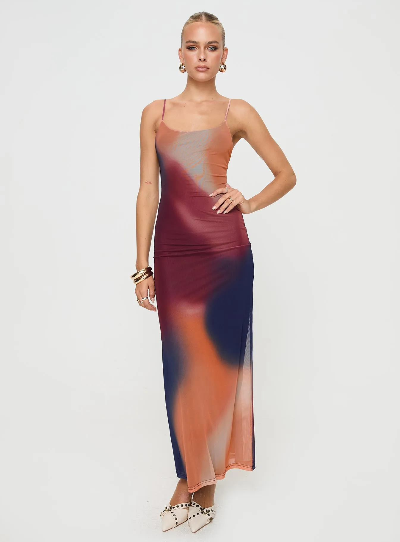 Perfect for layering with jackets or sweaters this maxi dress works for year-round wear Bloom Arch Amoret Maxi Dress Multi