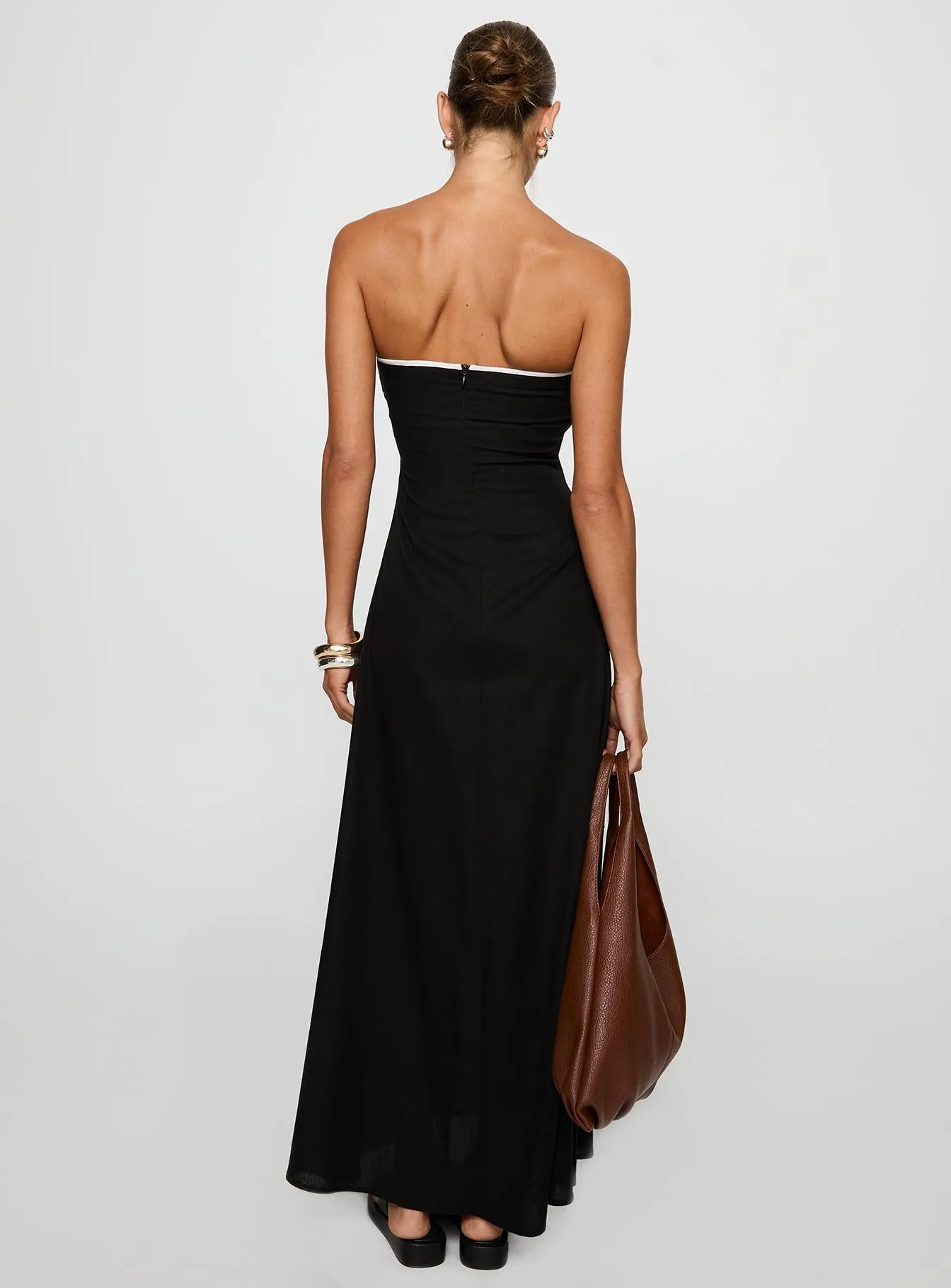 Bijou Strapless Maxi Dress Black Breezy resort maxi