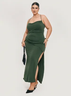 Light Weight With its comfortable fit this dress is perfect for all-day wear while maintaining an elegant appearance Marchesi Maxi Dress Green Curve