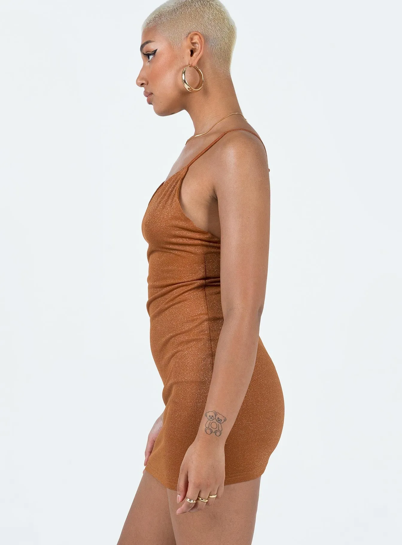 wrinkle free Beat Soft Holmwood Mini Dress Rust