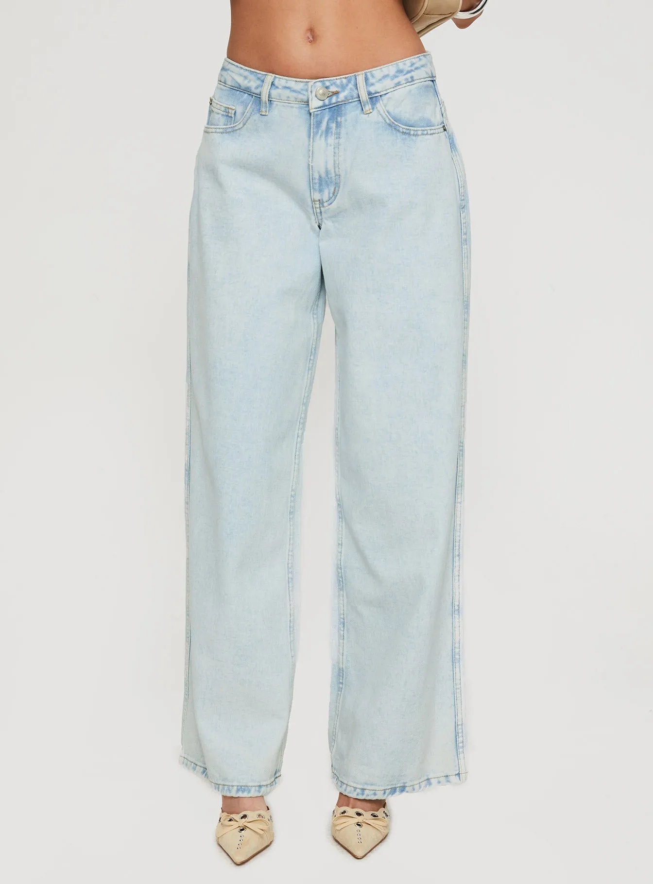 Brayden Low Rise Relaxed Jeans Light Acid Wash Smart Layer