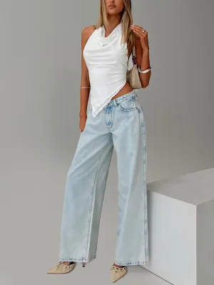 Relaxed Taper Classic Casual Brayden Low Rise Relaxed Jeans Light Acid Wash