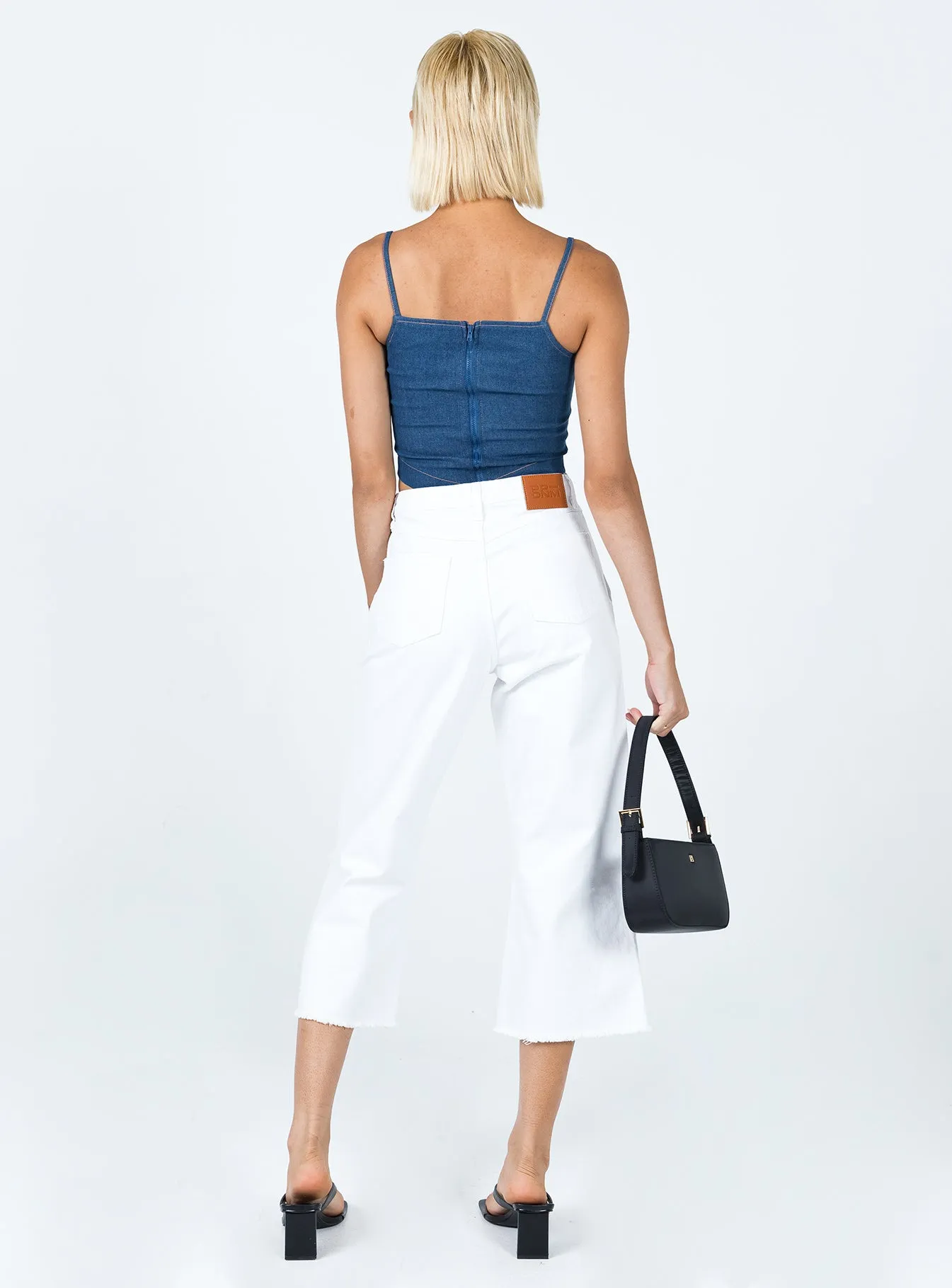 Berlin 90's Denim Jeans White Adjustable Waistband