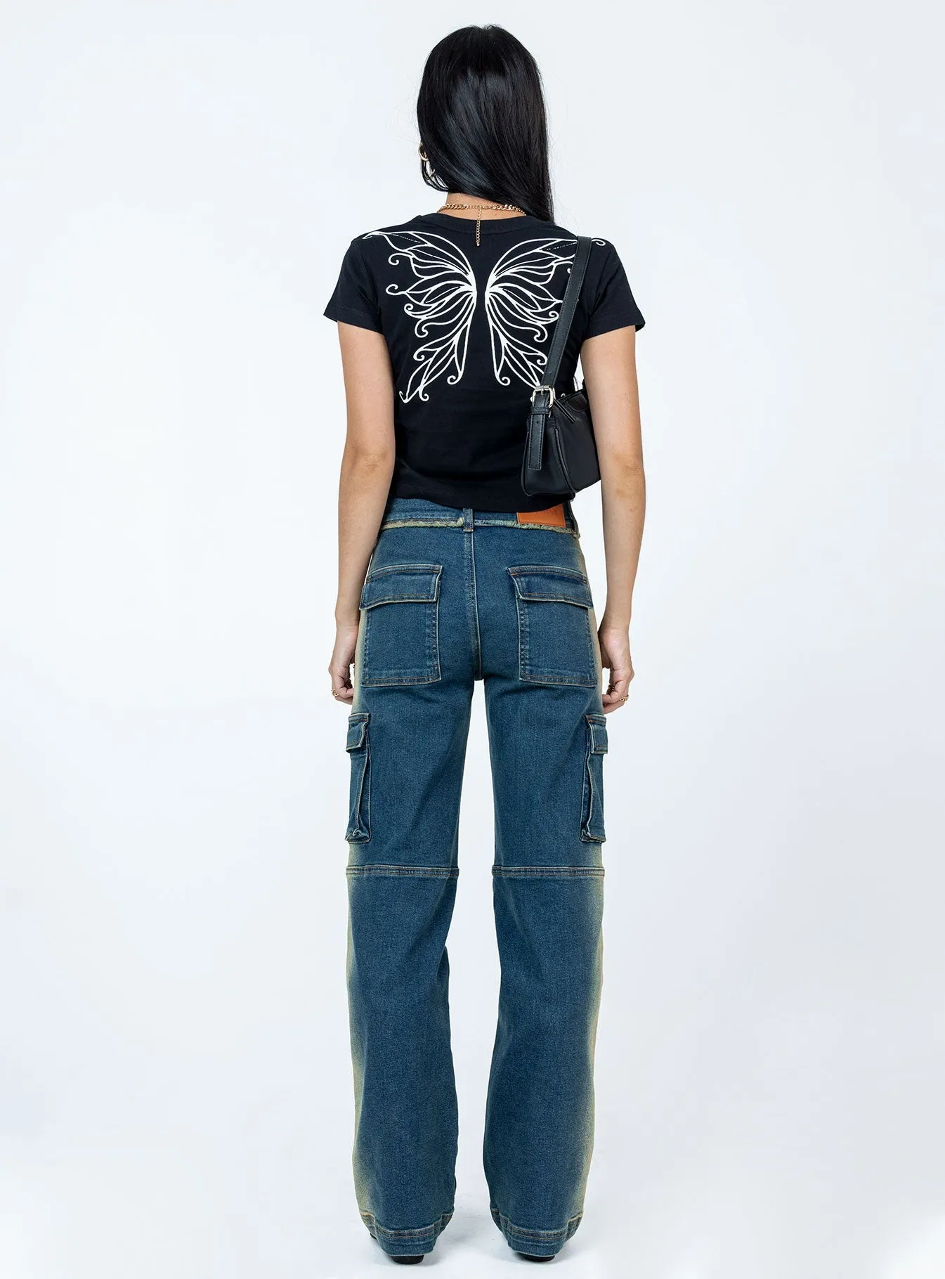 Pre Show Denim Jeans Mid Blue High Waist Go-to Wear