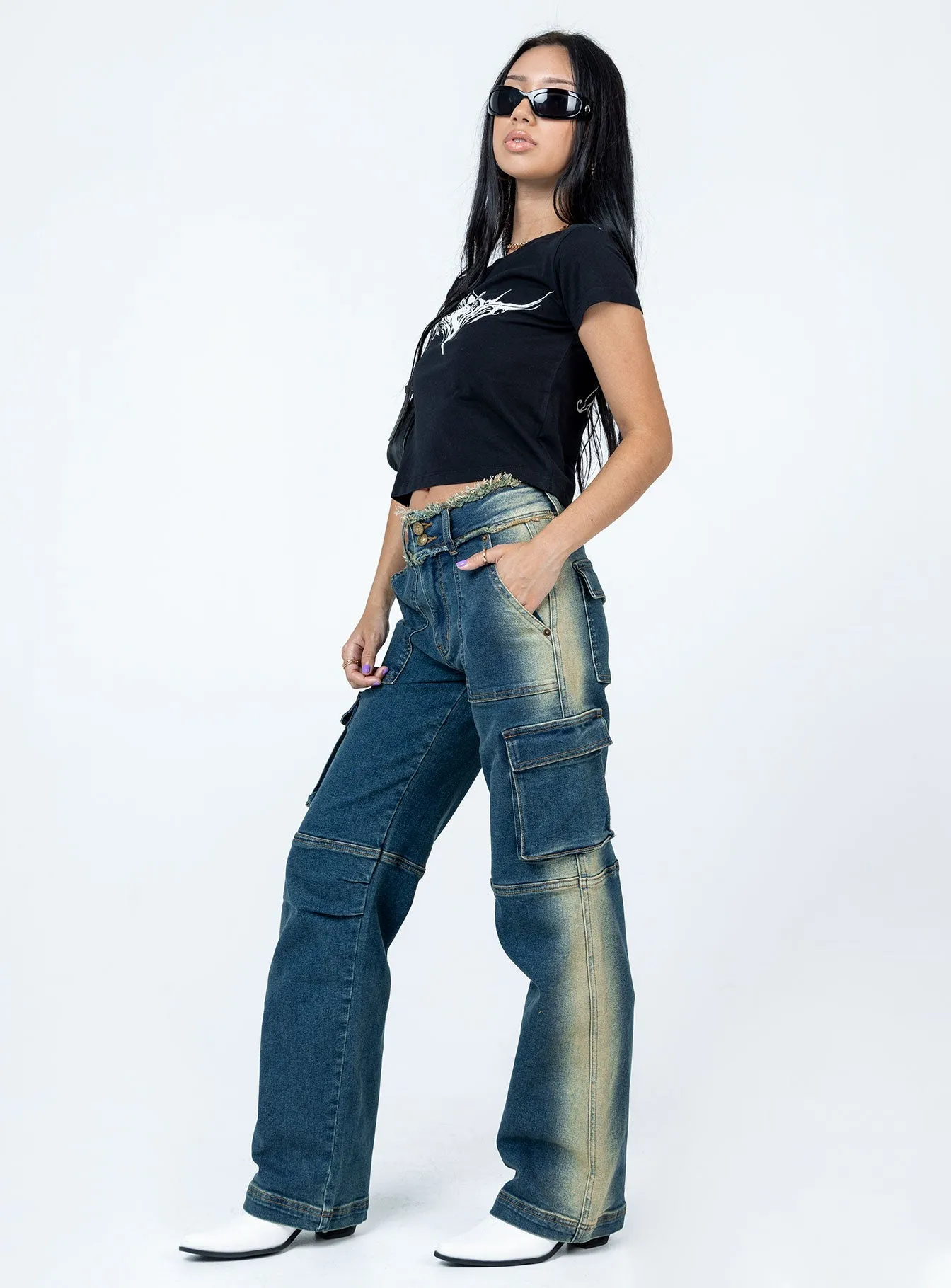 Style Statement Chill Style Pre Show Denim Jeans Mid Blue