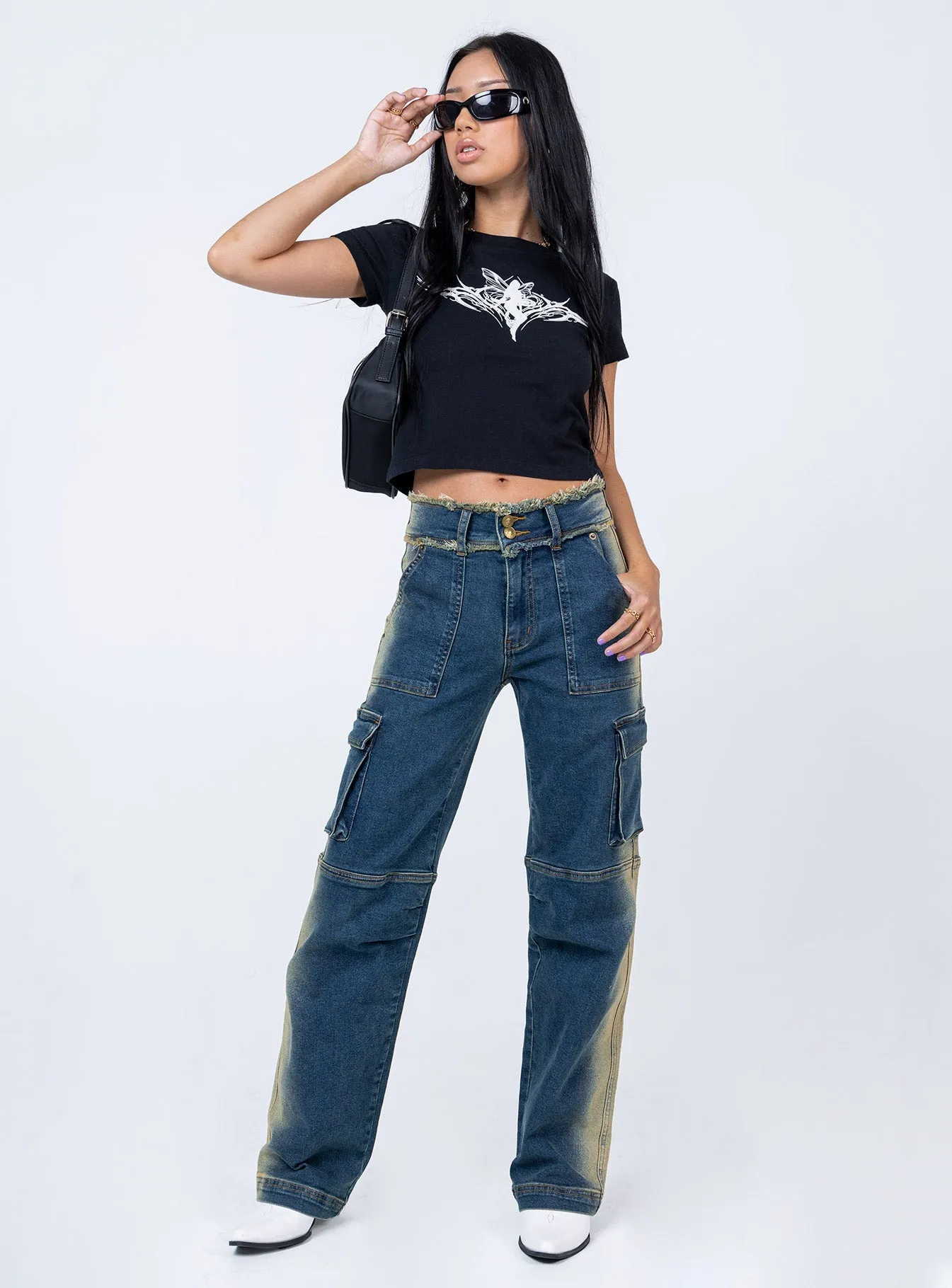 Pre Show Denim Jeans Mid Blue Lightweight Urban Explorer Recycled Fiber Content