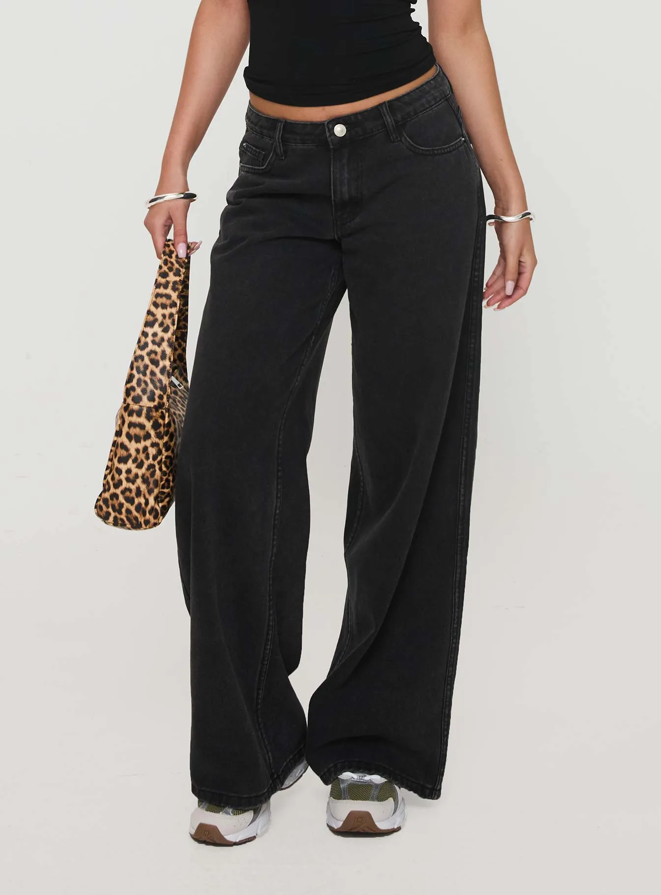 Ramos Low Rise Straight Leg Jeans Washed Black Petite Go-To Choice