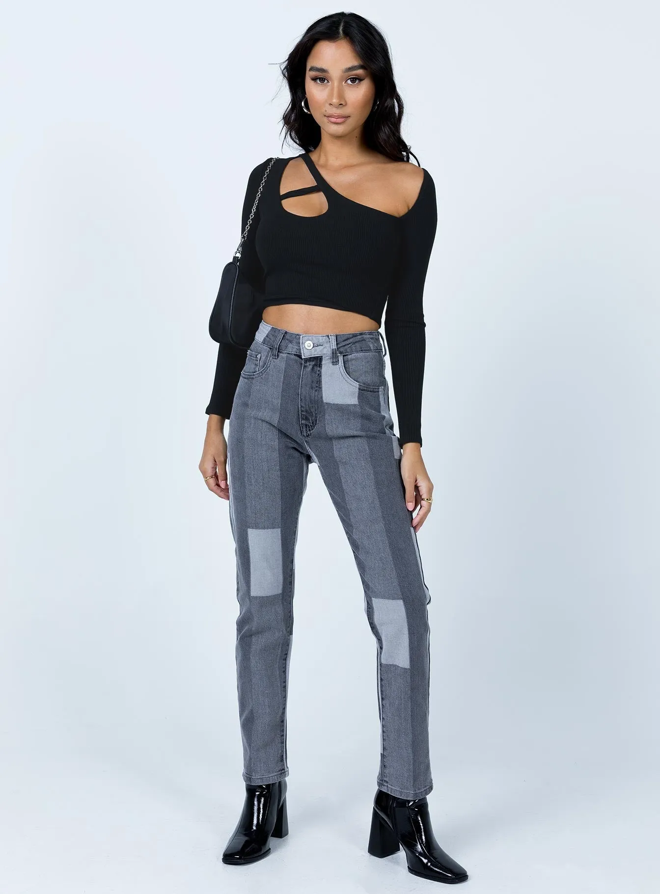 Zahra Denim Jeans Black Base Wear