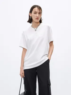 Regular Fit Cotton T-shirt V neck elegance