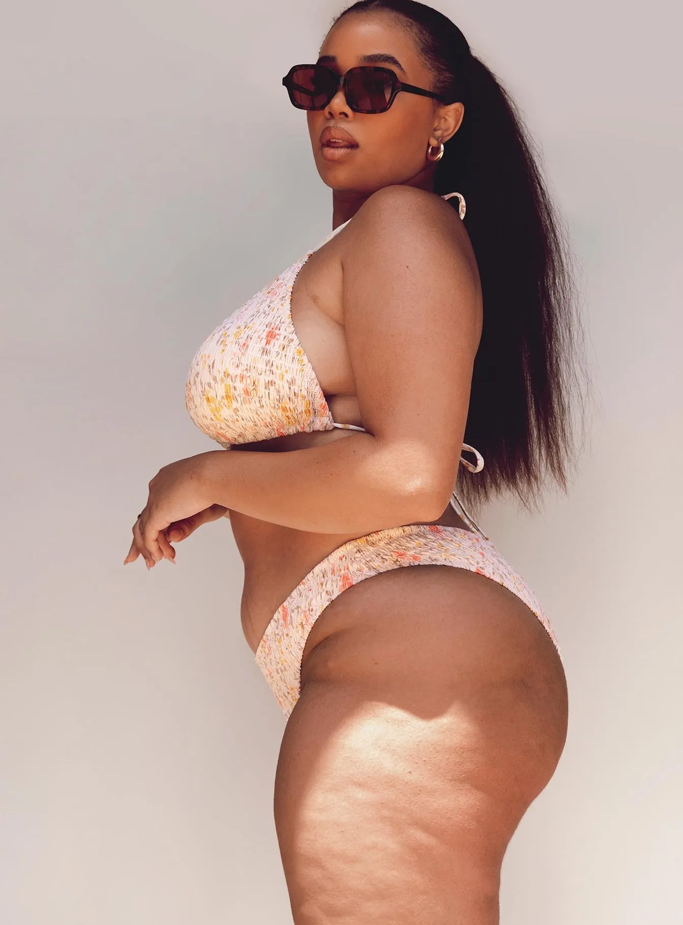Soft Cup Support Blanca Bikini Top Beige Curve