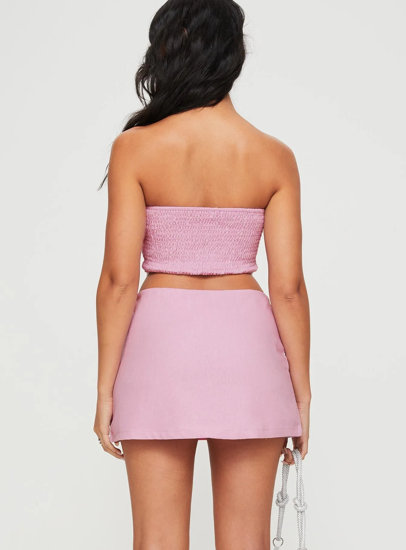 Flowing Design Easy Wear Banard Set Pink