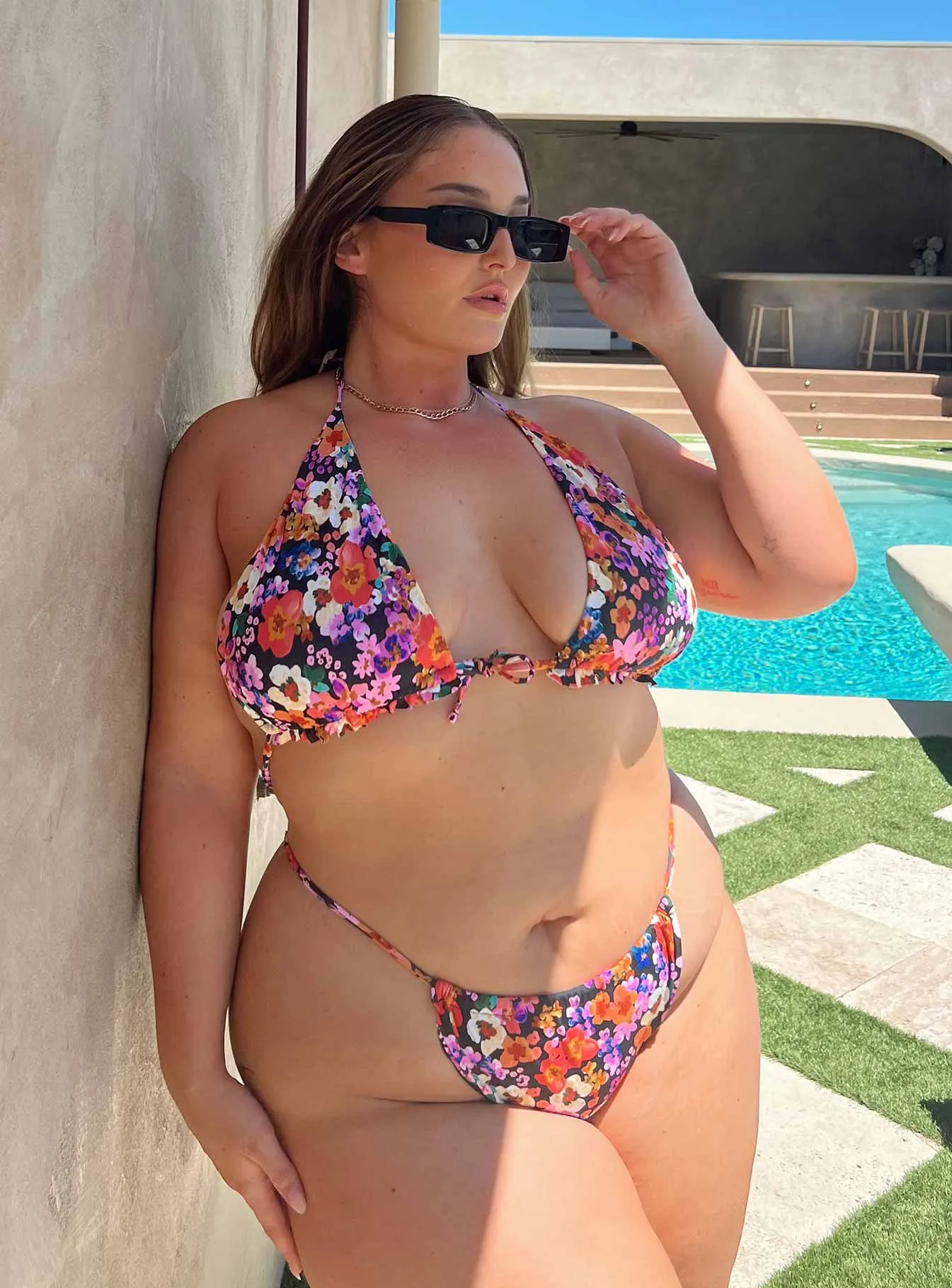 Summer Bikini Bottoms Floral Multi Curve Anti Fade Technology Quick Dry Technology