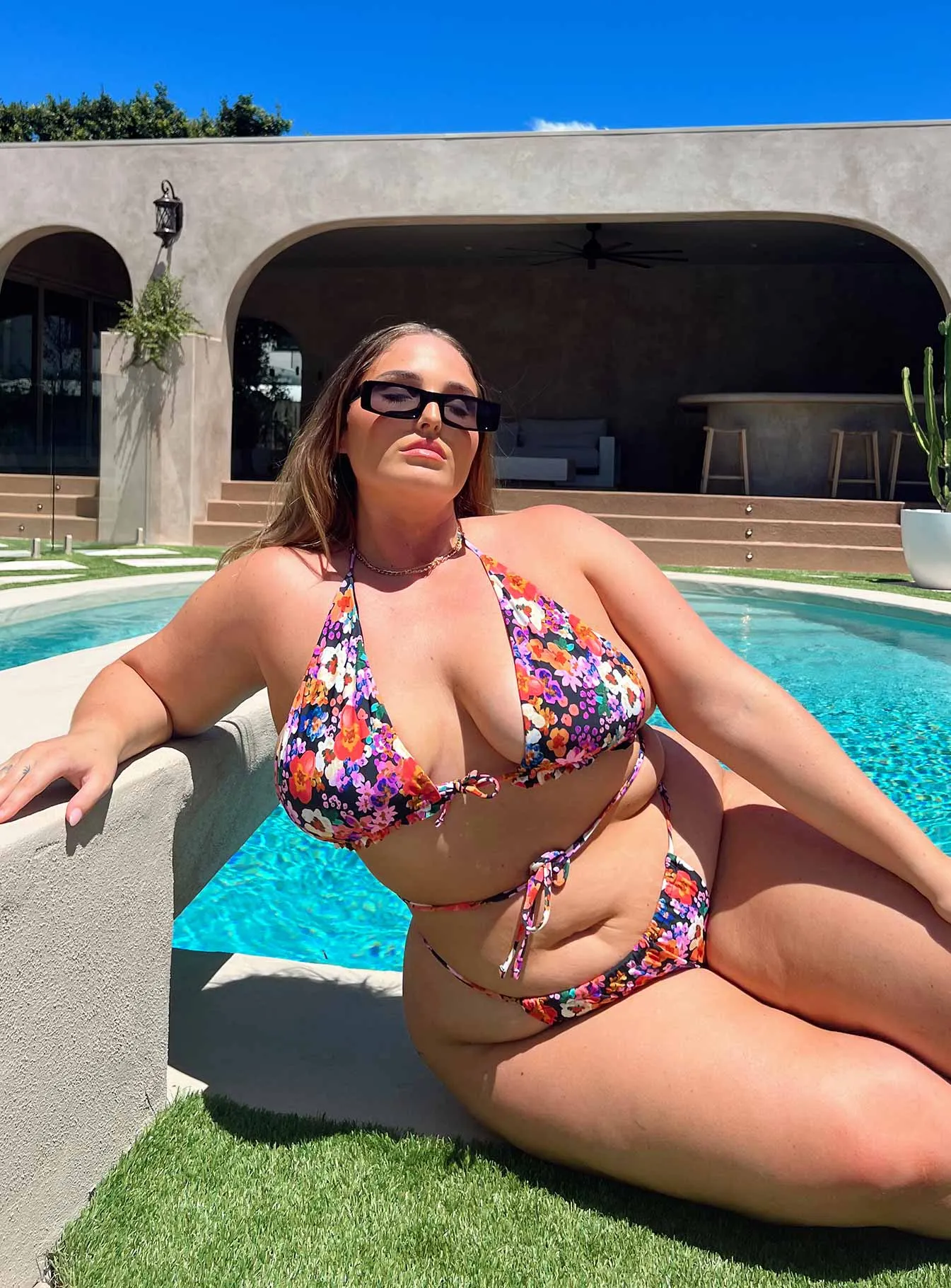 Summer Bikini Bottoms Floral Multi Curve Flexible Fit System