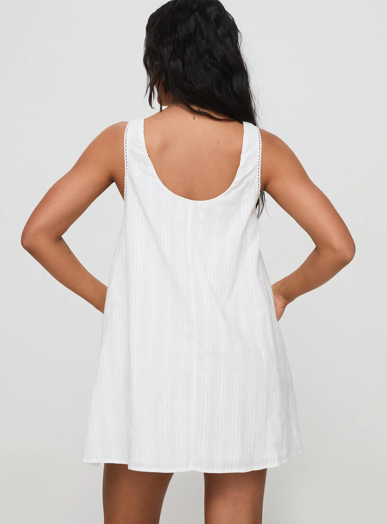 Antiquity Swing Mini Dress White Versatile Style Chic Wear