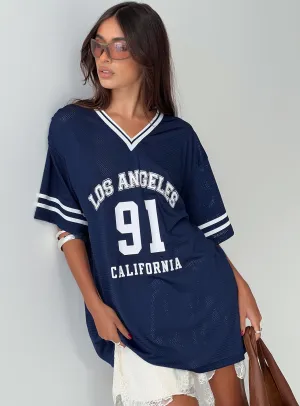 Michail Jersey Dress Navy Hot Beat Street Glam
