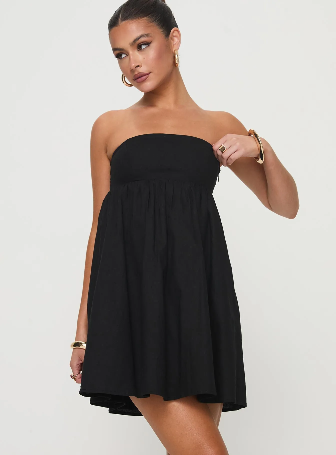 Party Fresh Day To Night Osment Strapless Mini Dress Black