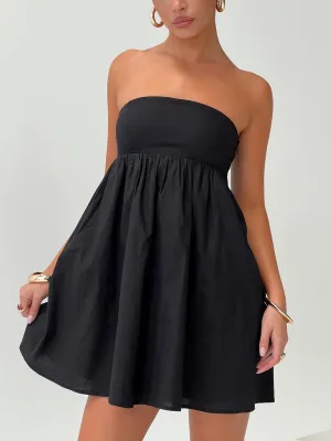 Osment Strapless Mini Dress Black Heat Glow Bold Fashion