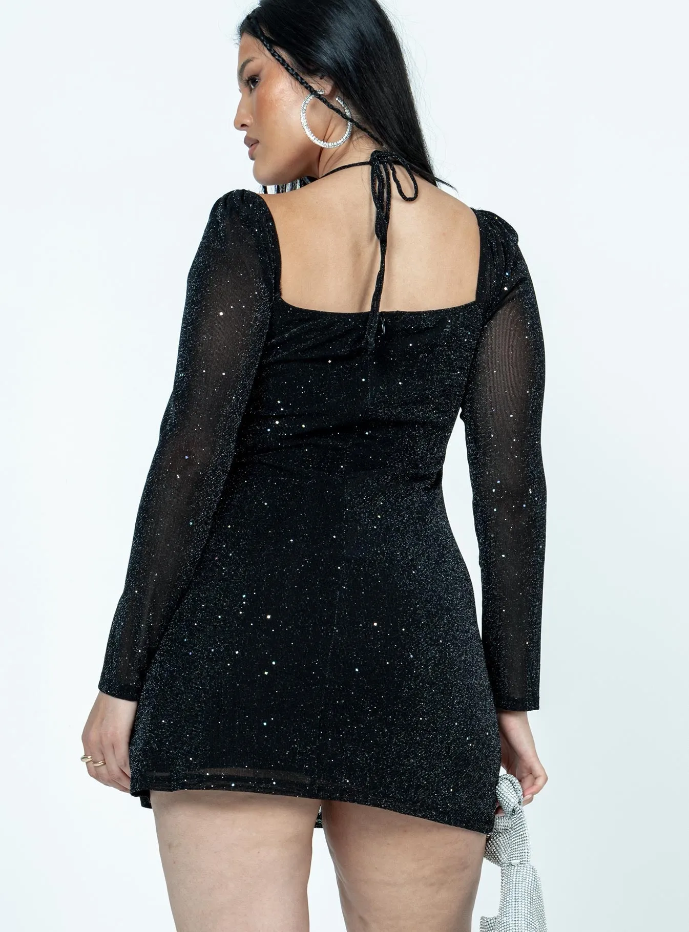 Floral Look Stassie Mini Dress Black