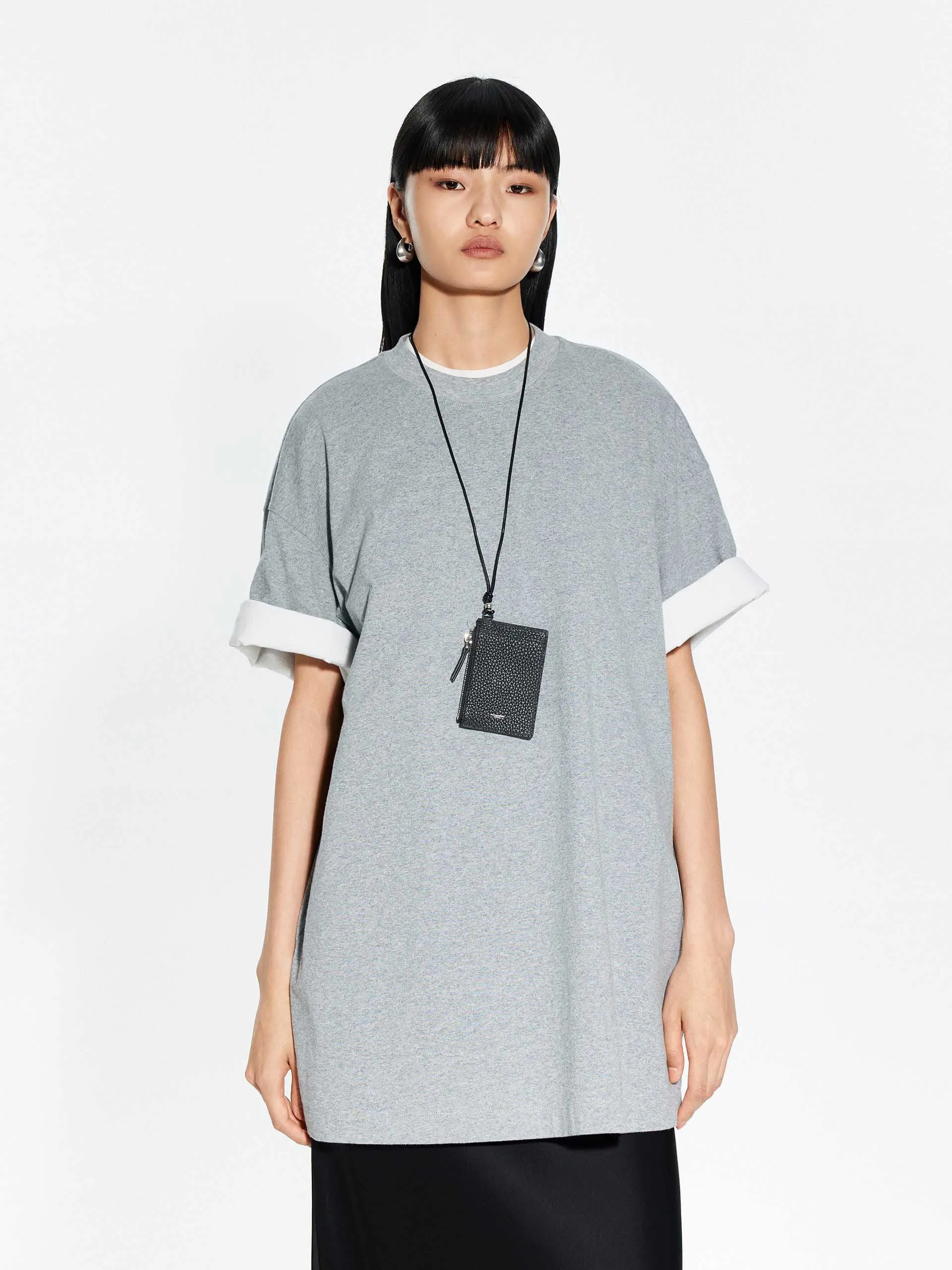 Round Neck Midi Length T-shirt Wedding