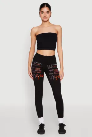 Power Move Sweat Proof She Is Me Graphic Leggings