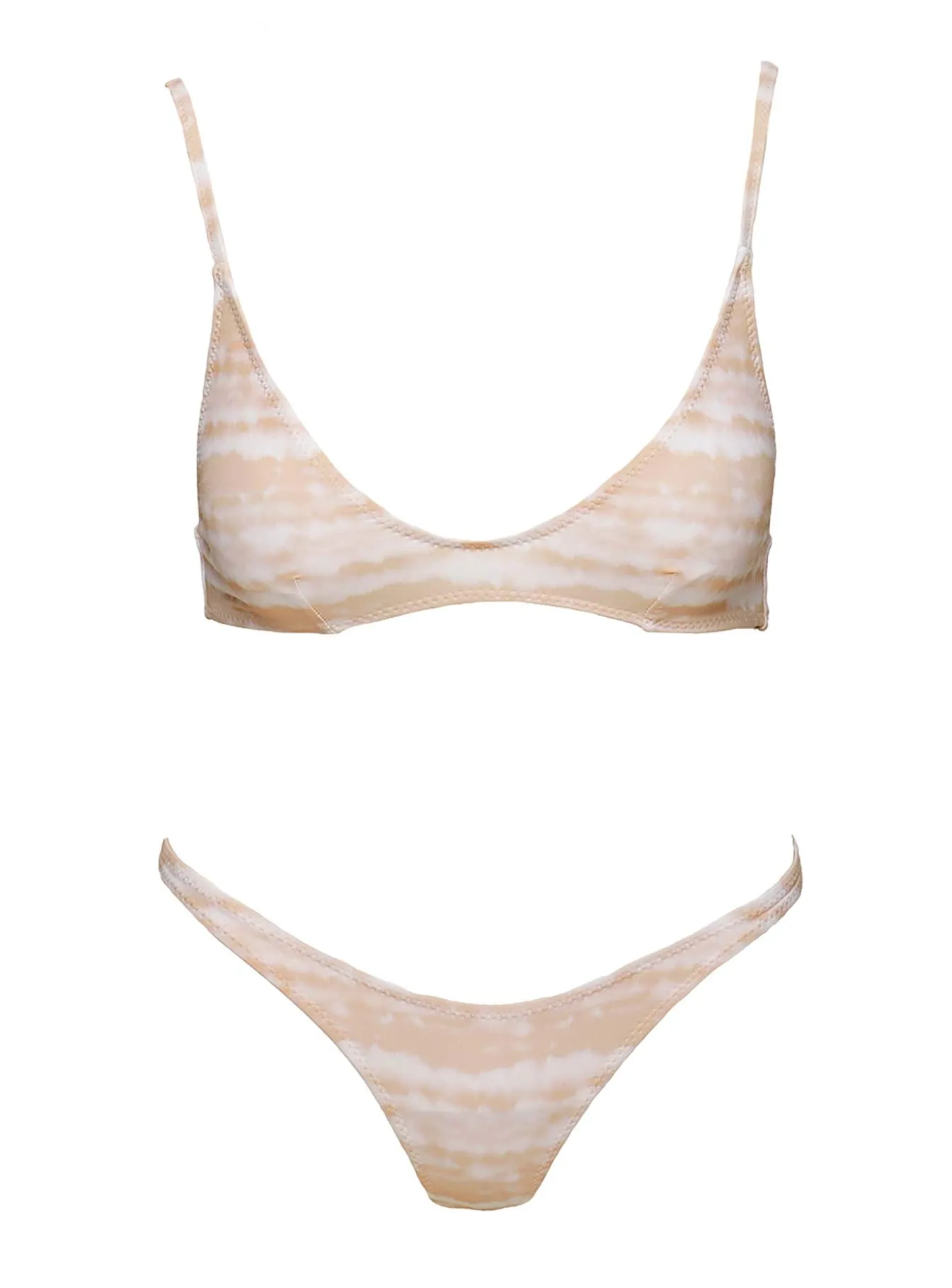 Juliette Bikini Top Beige Tie Dye Quick Dry Technology Tagless Comfort Finish