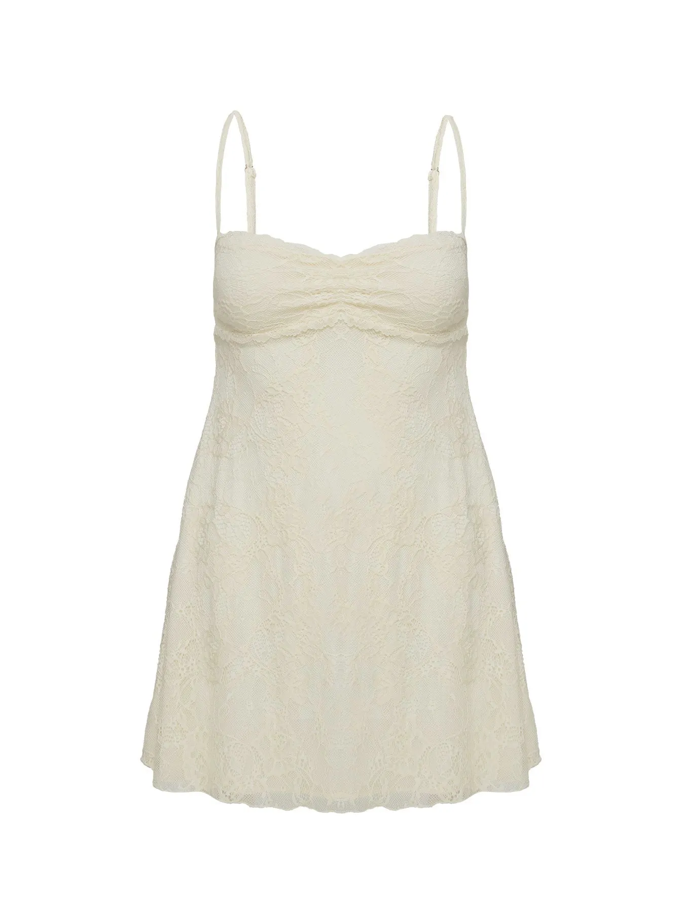 Rush Style Cruel Summer Lace Mini Dress Cream