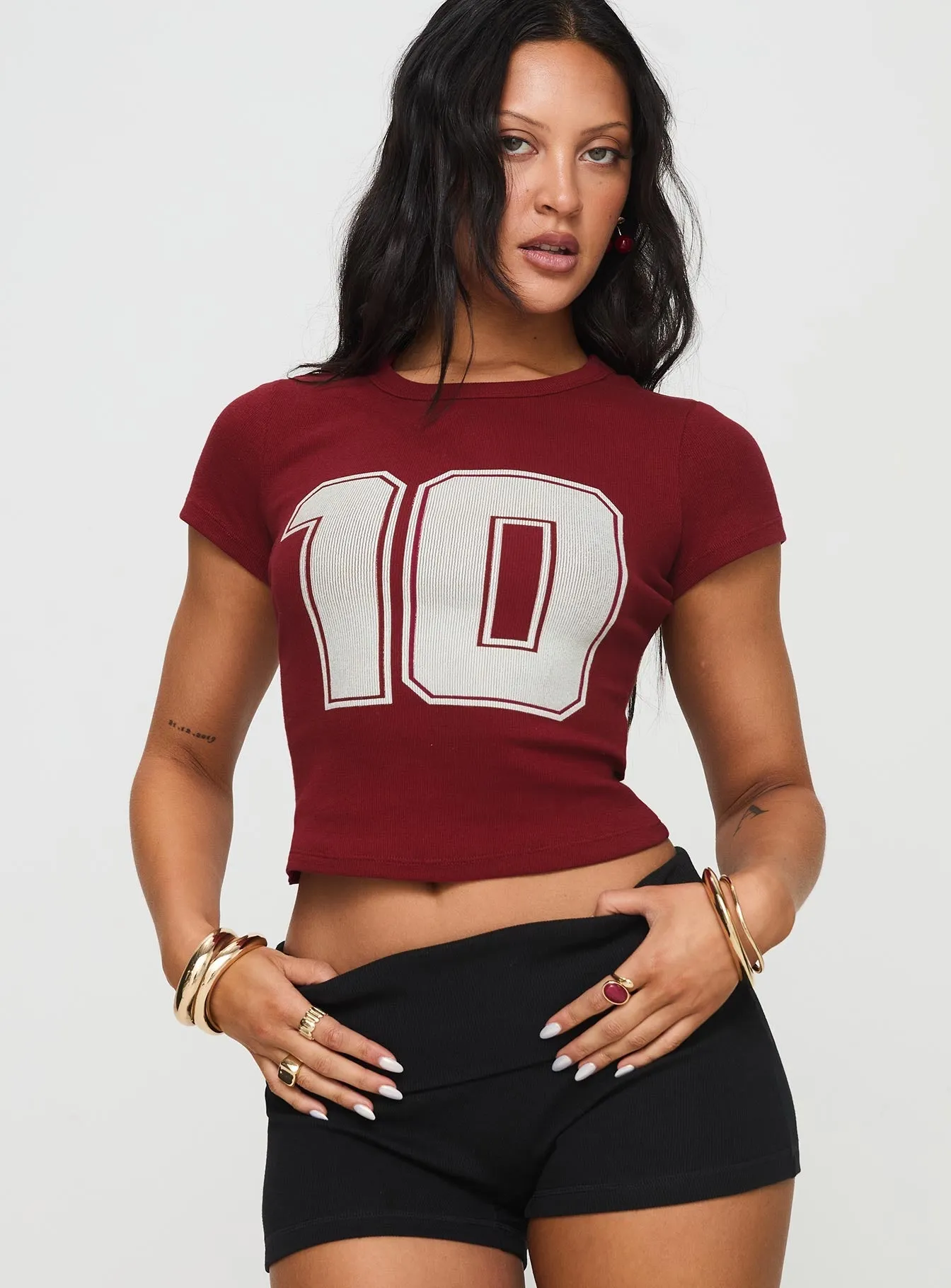 Lightweight Shirt Perfect Comfort Baseline Rib Tee One Zero Red