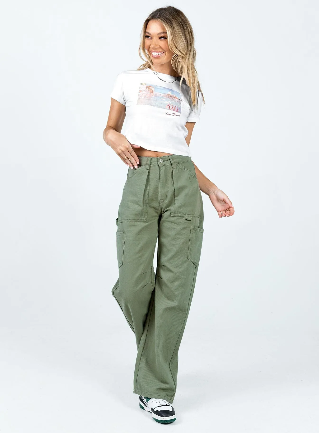 Italy Love Tee Ivory Minimal Trend Perfect for Vacation