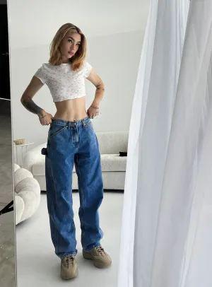 Non Restrictive Thigh Downtown Slouched Jeans Denim