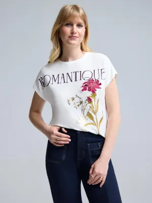 Flexible Fabric Blend American Ease "Romantique" Graphic T-Shirt