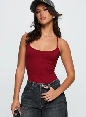 All Tied Up Bodysuit Burgundy Everyday Soft Vivid Men
