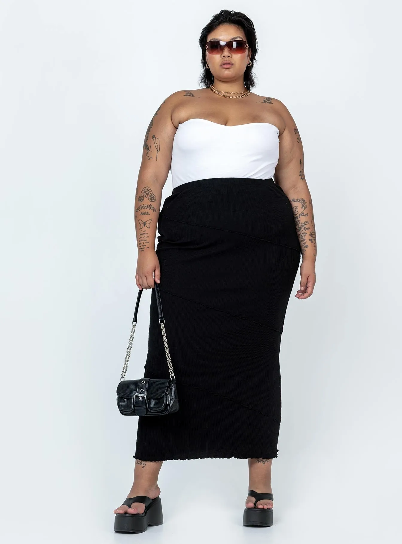Weekend Bold Aston Strapless Bodysuit White Curve