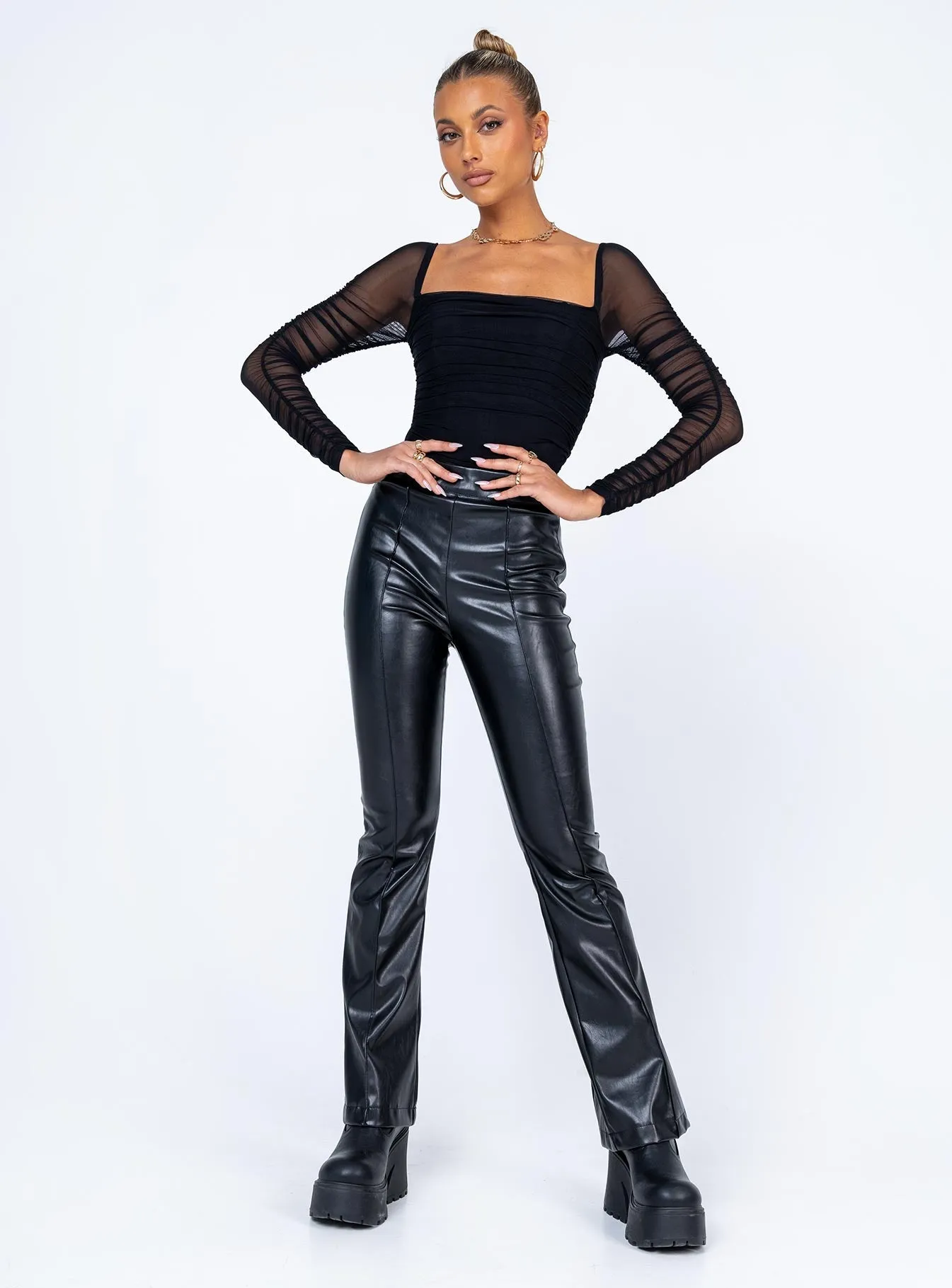 Eco Vivid Loose Fancy Delany Bodysuit Black