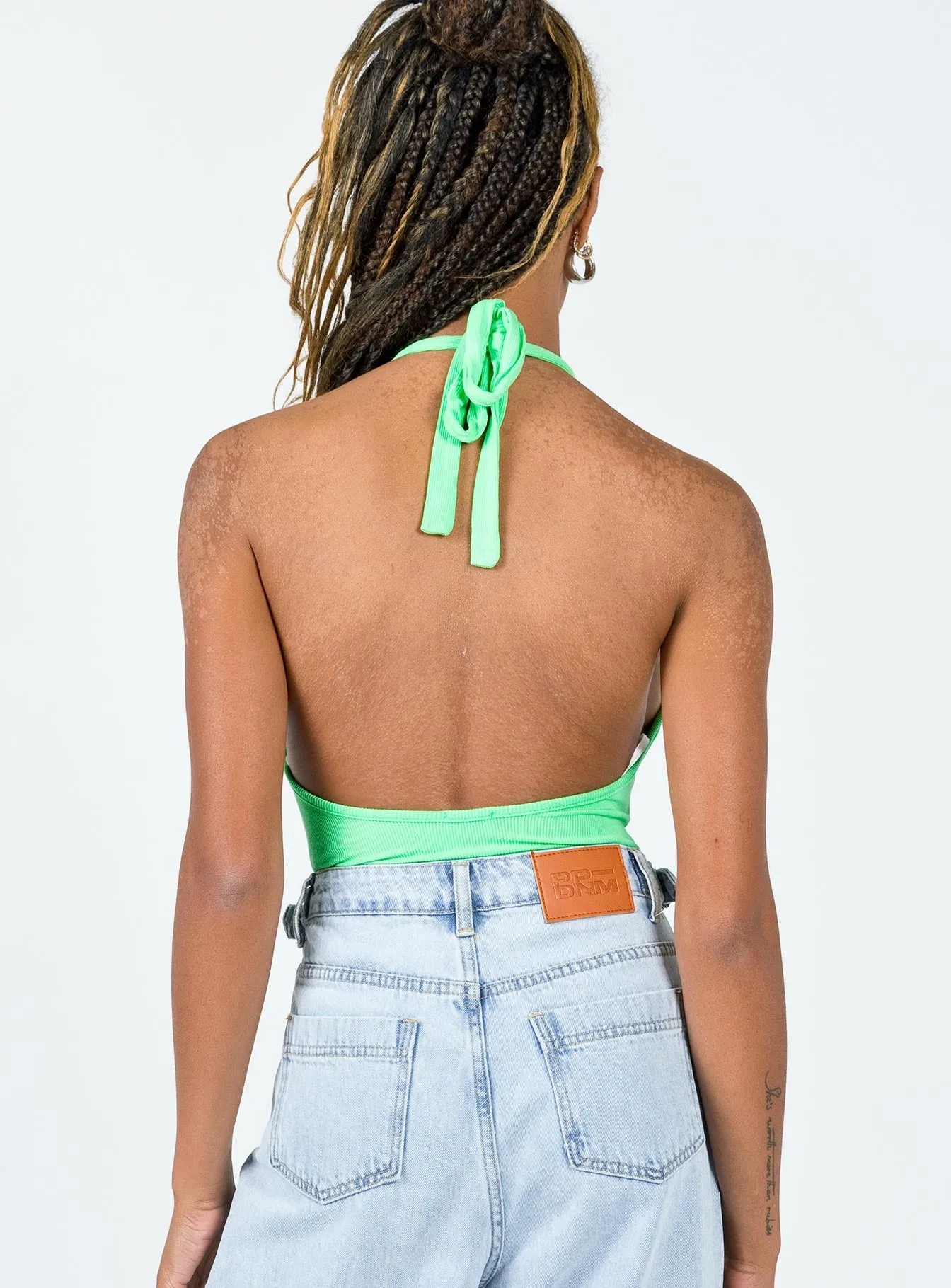 Kaylie Bodysuit Green Flexible Hot
