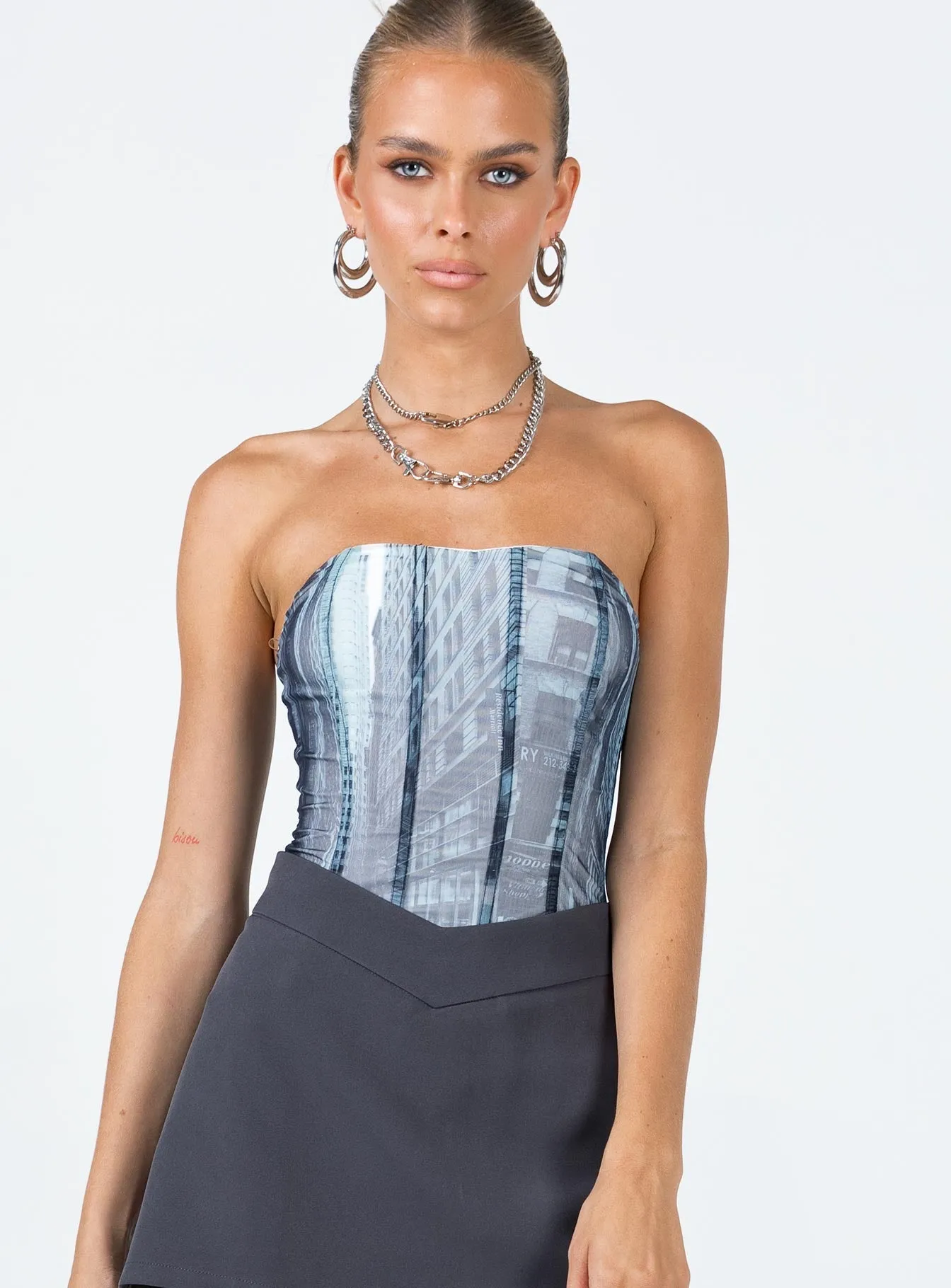 New York Corset Bodysuit Multi Sharp Neutral