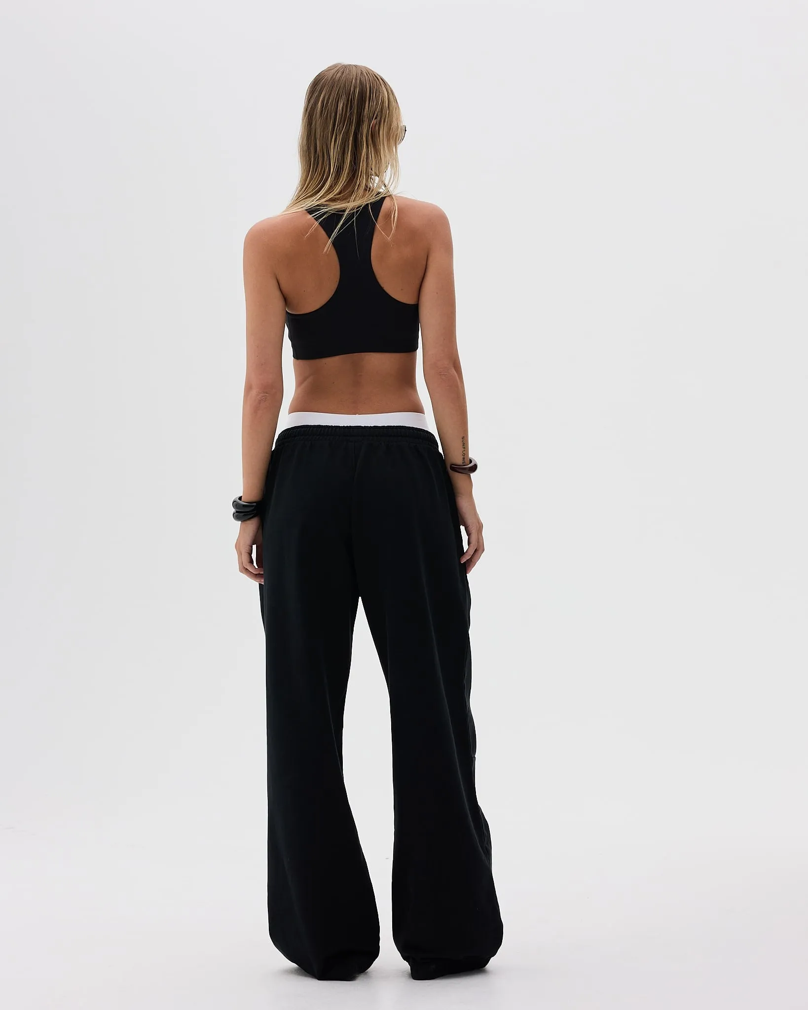 Straight Leg Sweatpants, Women - Logo 3.0 - Black Smooth Fit Mood Wear Soft Touch