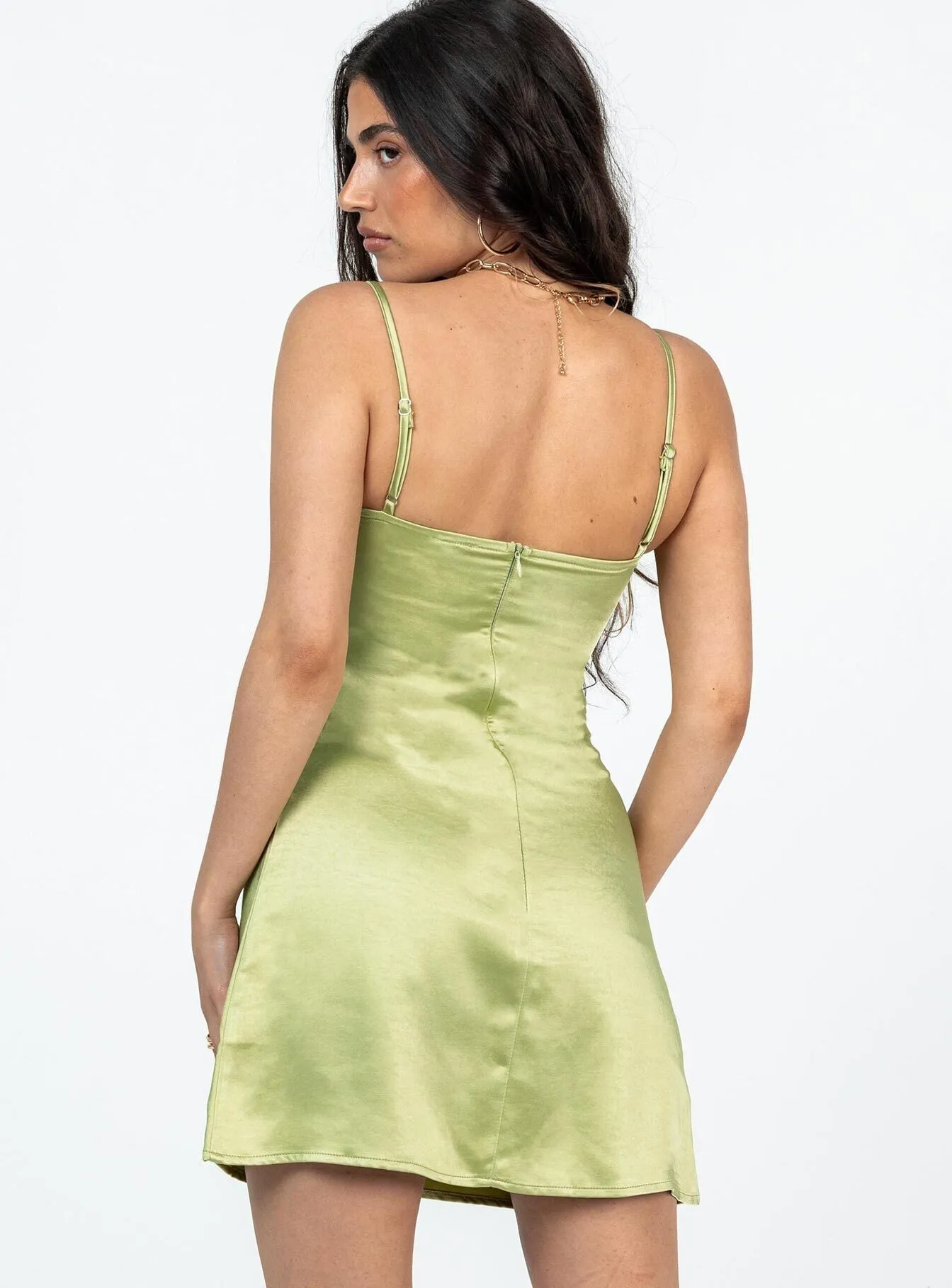 Kenzie Mini Dress Green Petite Glow Hot