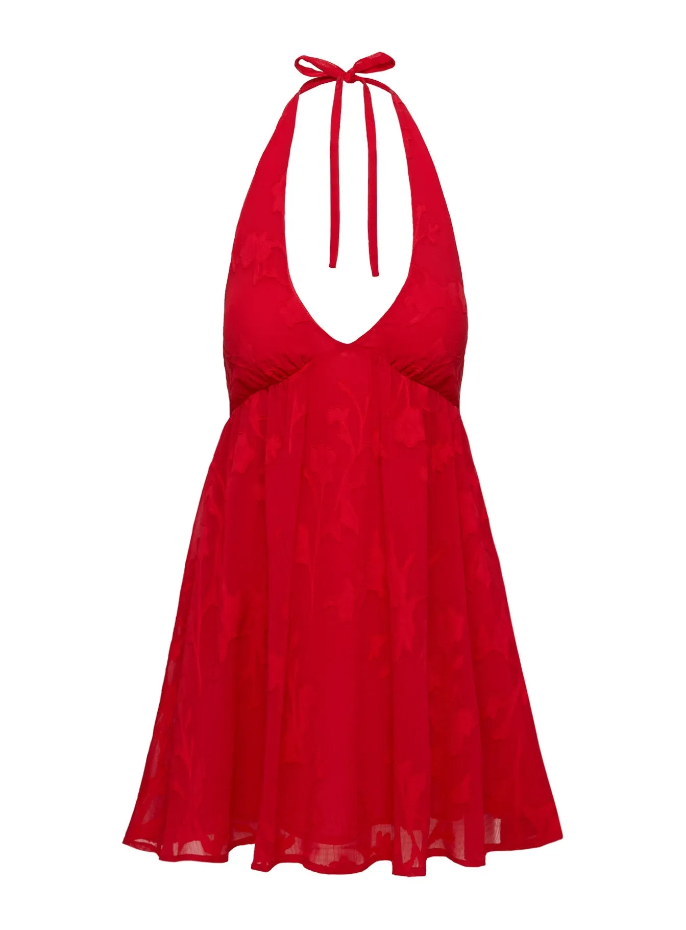 Moriah Halter Mini Dress Red Urban Style Wear Comfort Look