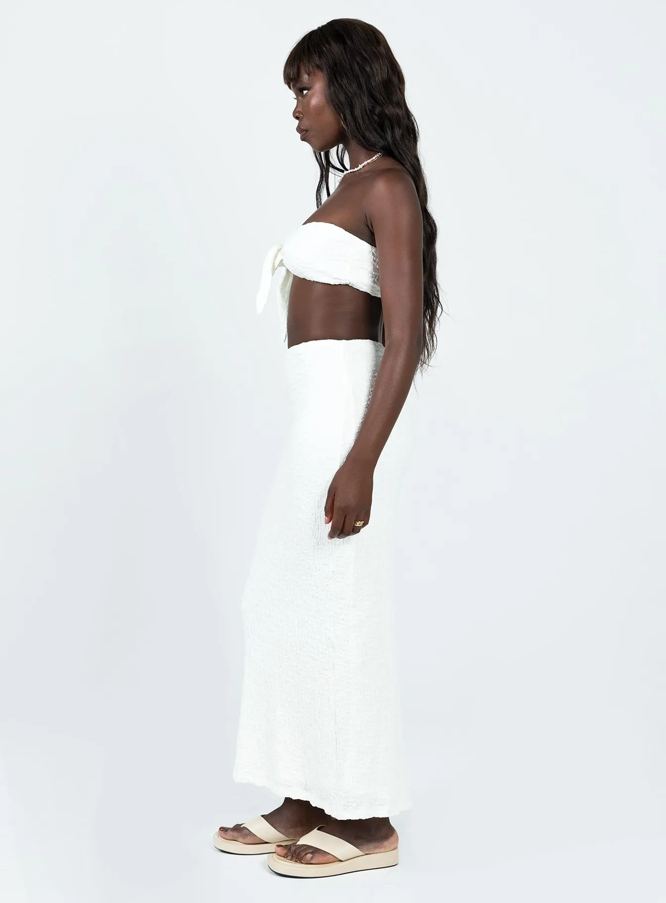 Matilda Maxi Set White AllSeason Wearability Adjustable Collar System