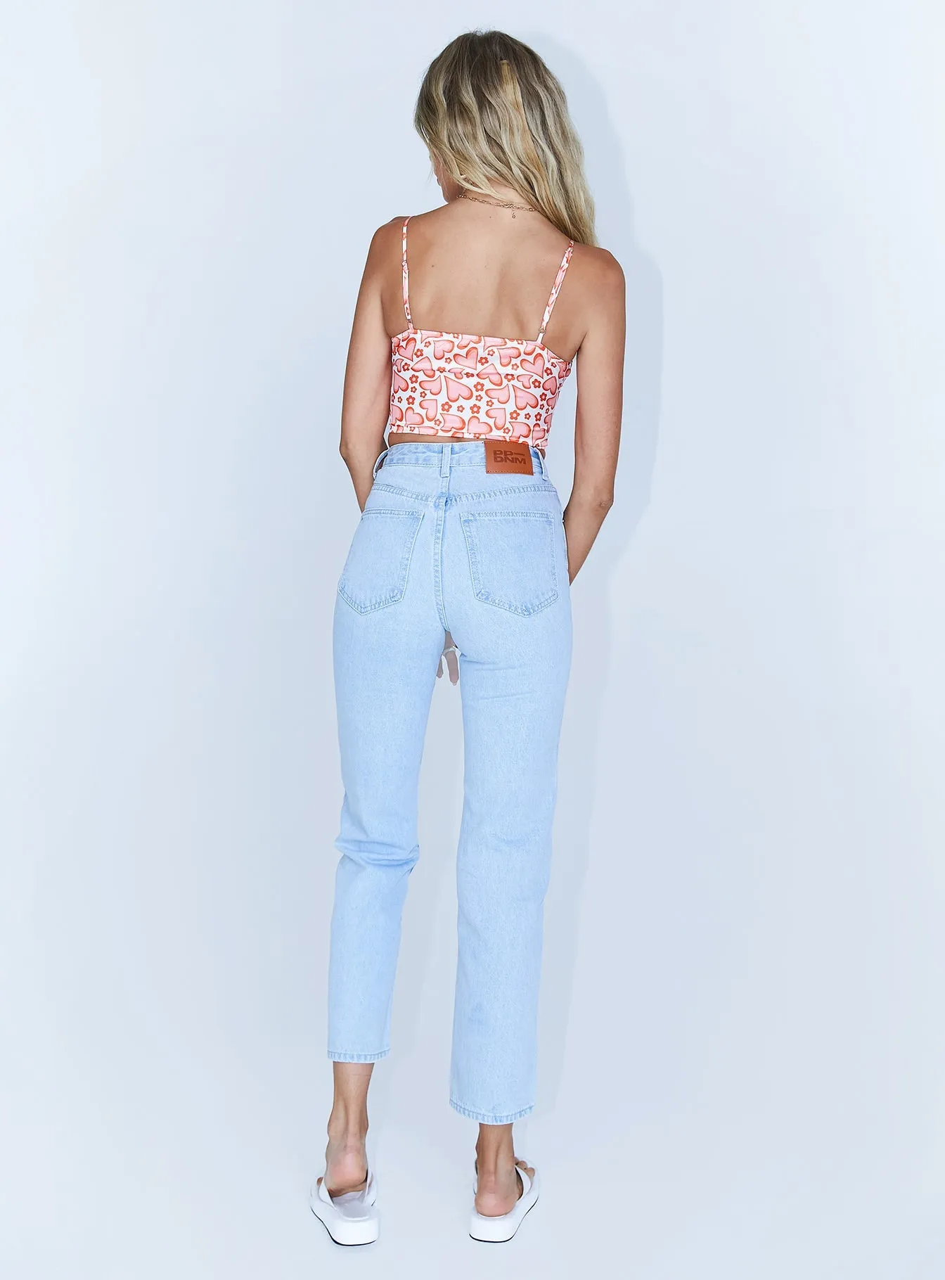 Reinforced Stitching Beach Day Modern Uptown Jeans Light Wash Denim