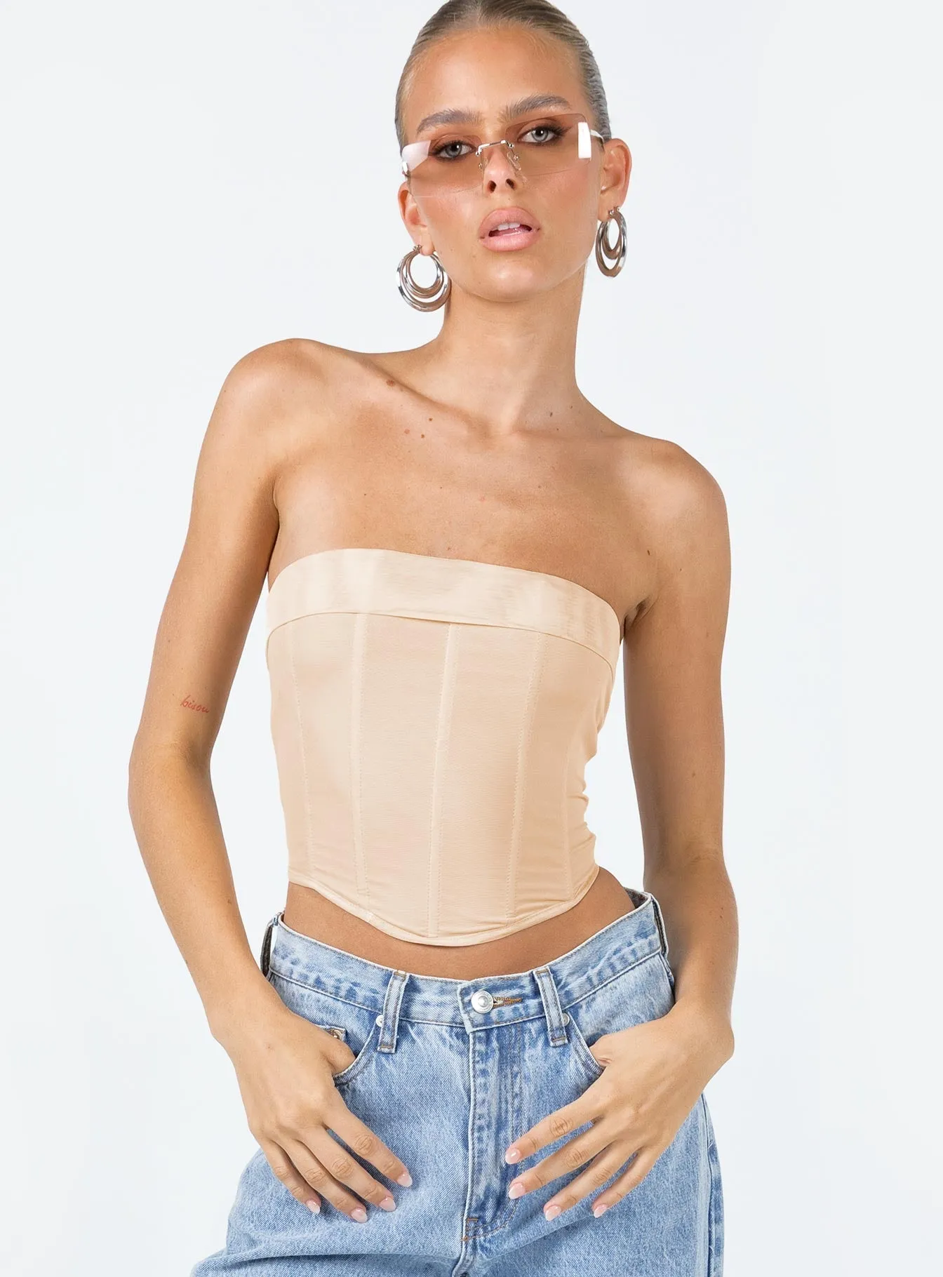 Swans Corset Champagne Minimalist Design HighStretch