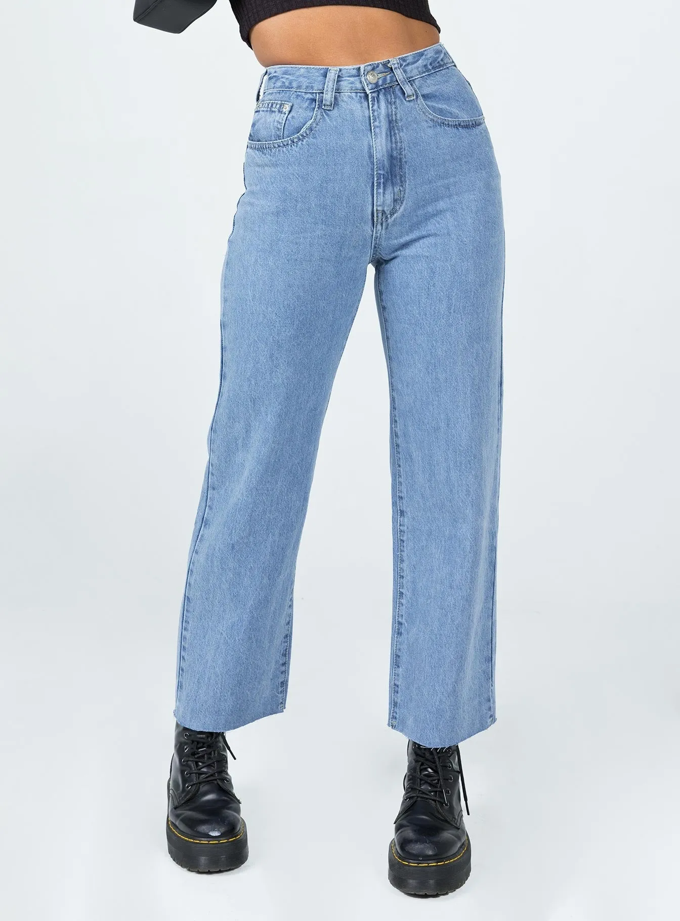 Damika Wide Leg Denim Jeans Any Time Wear Quick Matchup