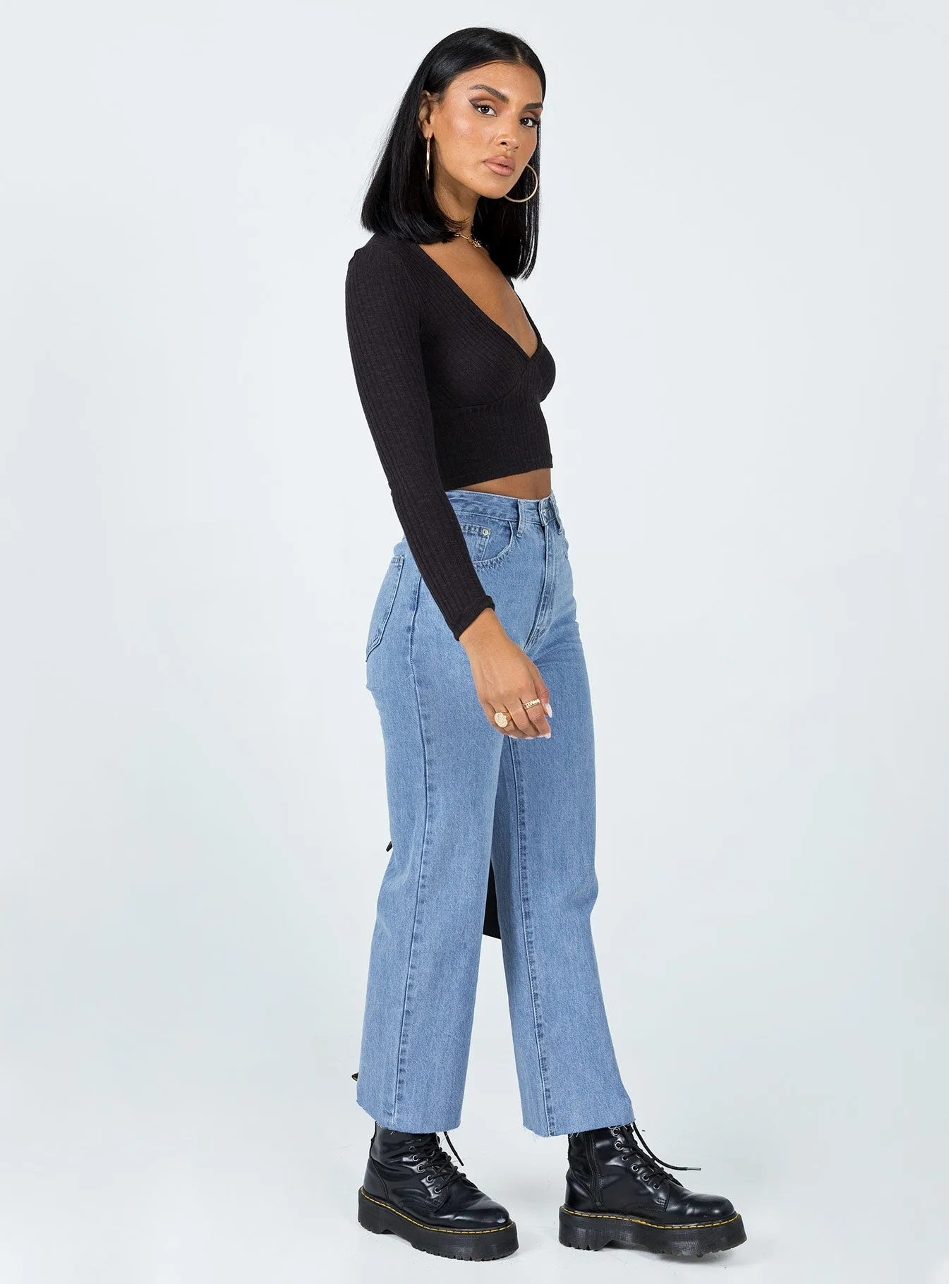 Universal Fit Sizing Damika Wide Leg Denim Jeans