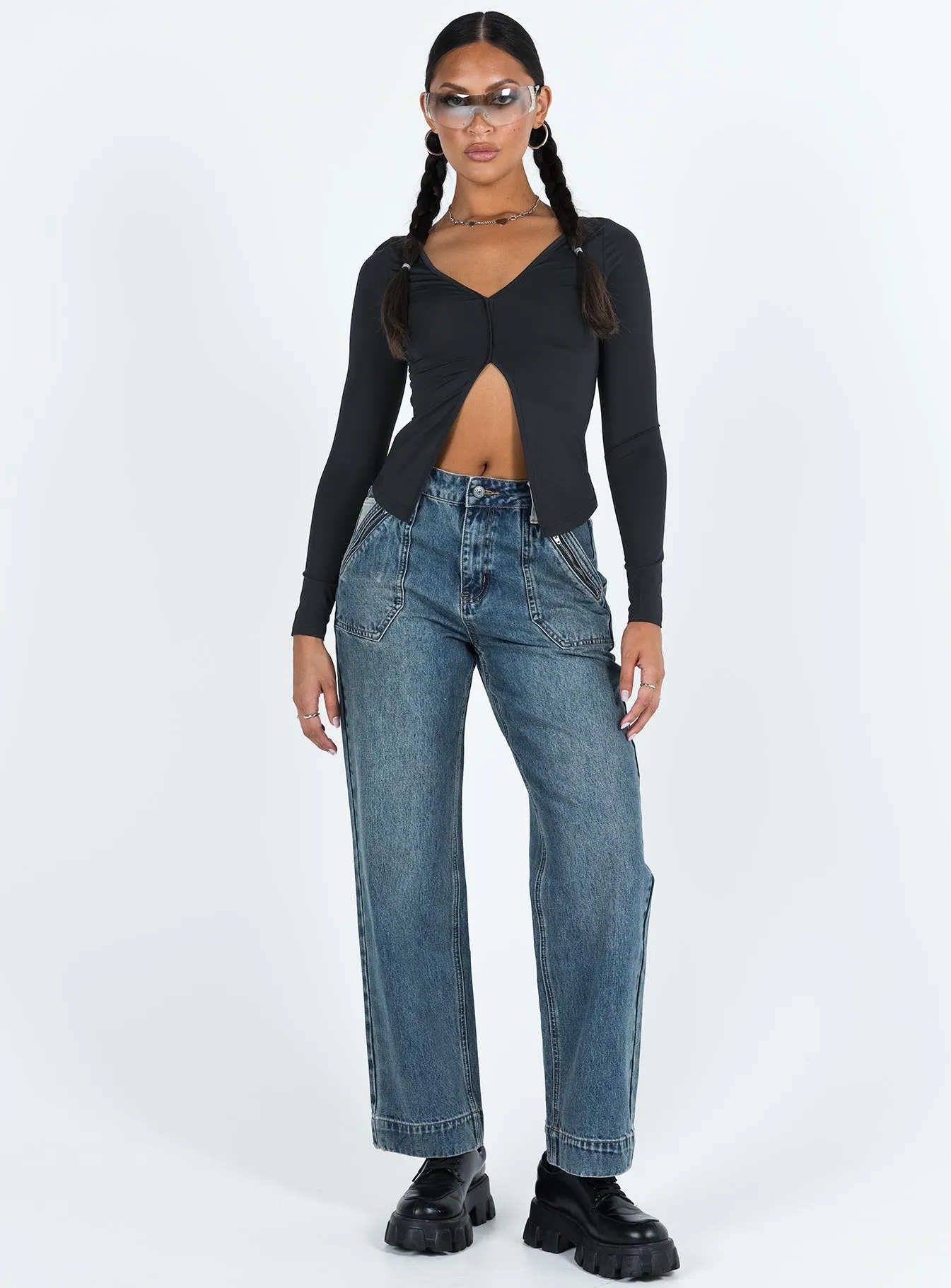 Artist Vibe Work Meeting Casual Nataly Jeans Dark Wash Denim