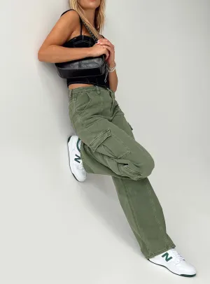 Jora Cargo Jeans Green Subtle design