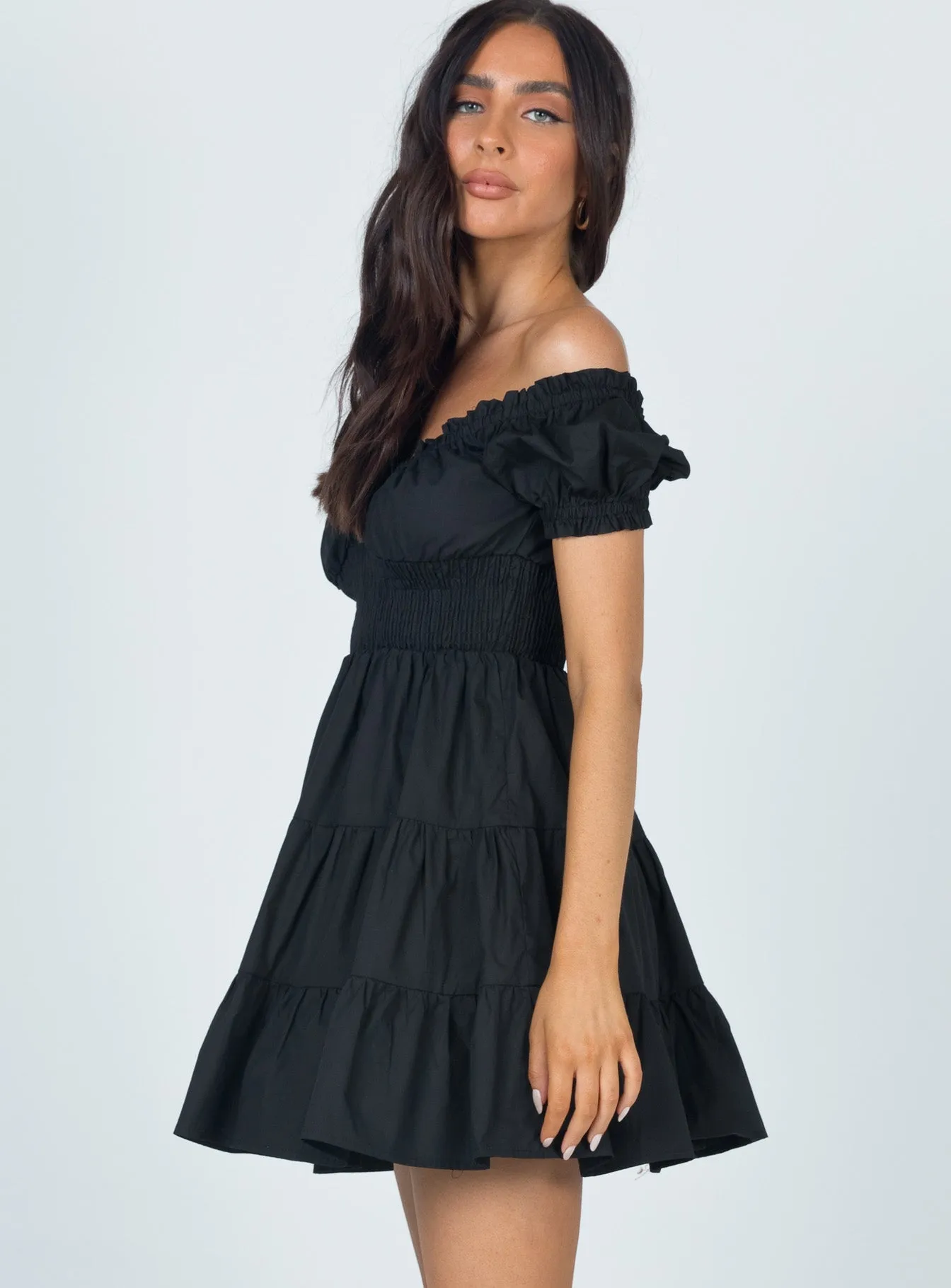 Elegant formal mini gown Daniela Mini Dress Black